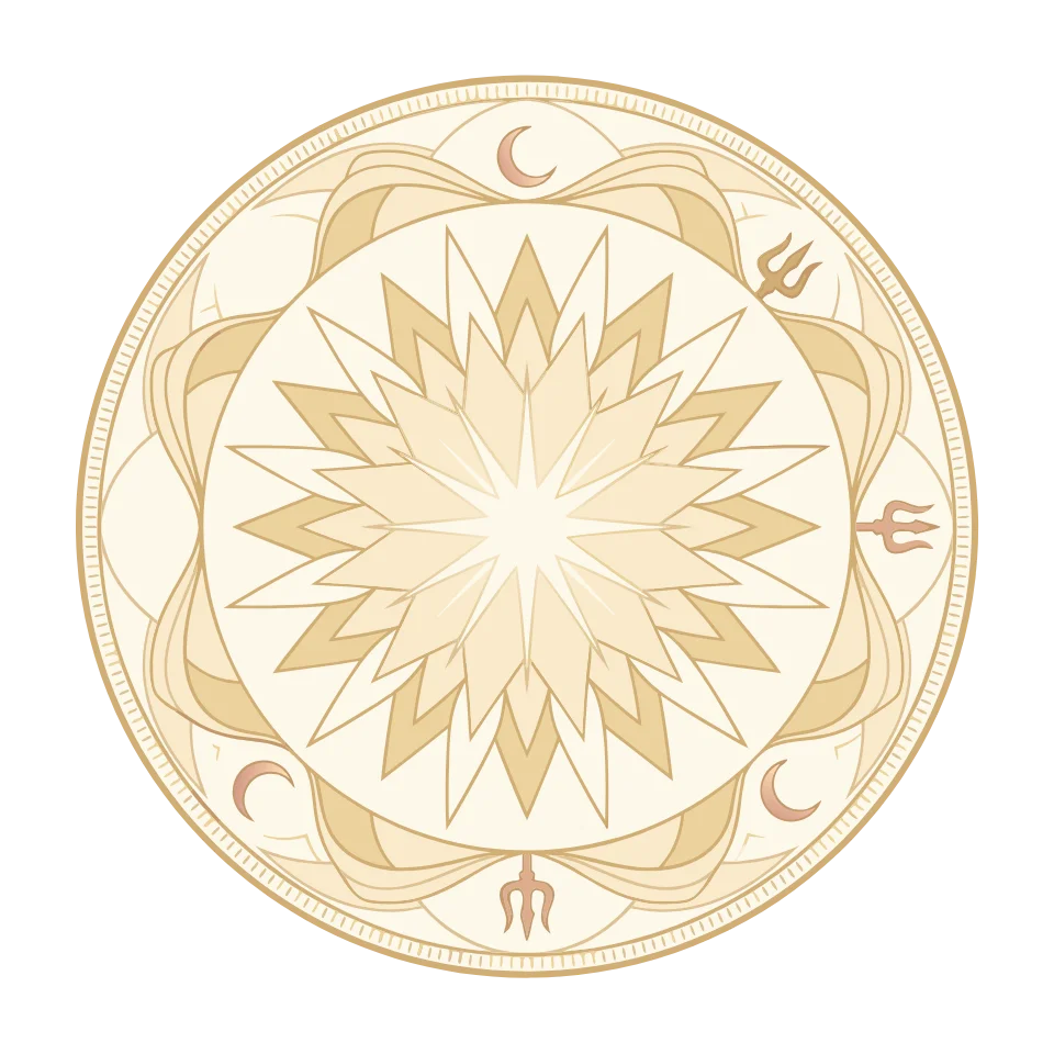 The luminous Sadāśiva aspect, evoking Kailāsa — Śiva's mountain abode in Śaiva tradition.